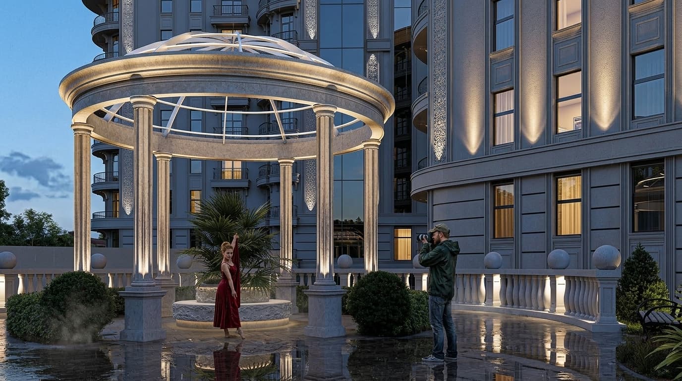 АК Киров рендер 8 — апартаментный комплекс Ялта