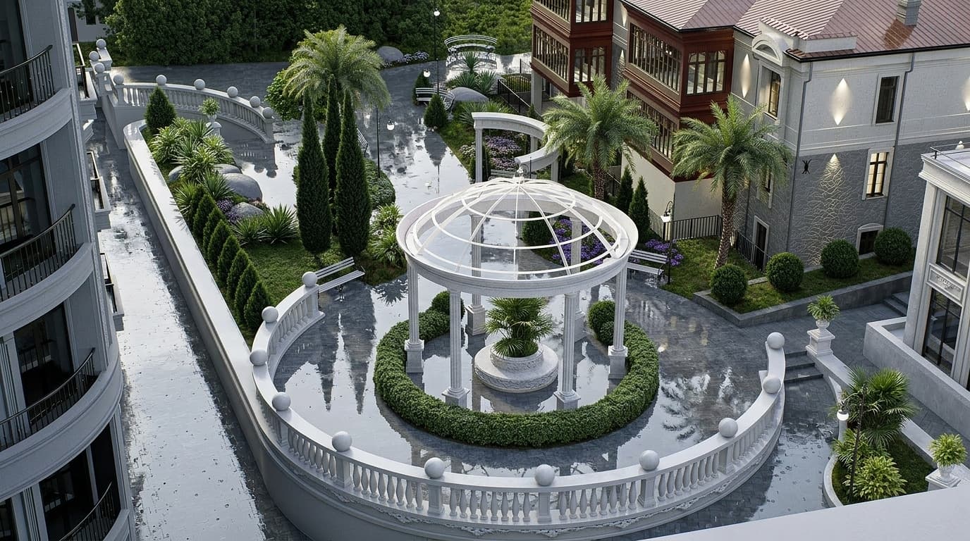 АК Киров рендер 14 — апартаментный комплекс Ялта