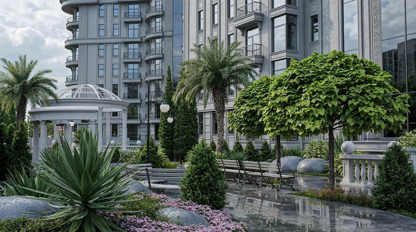 АК Киров рендер 15 — апартаментный комплекс Ялта