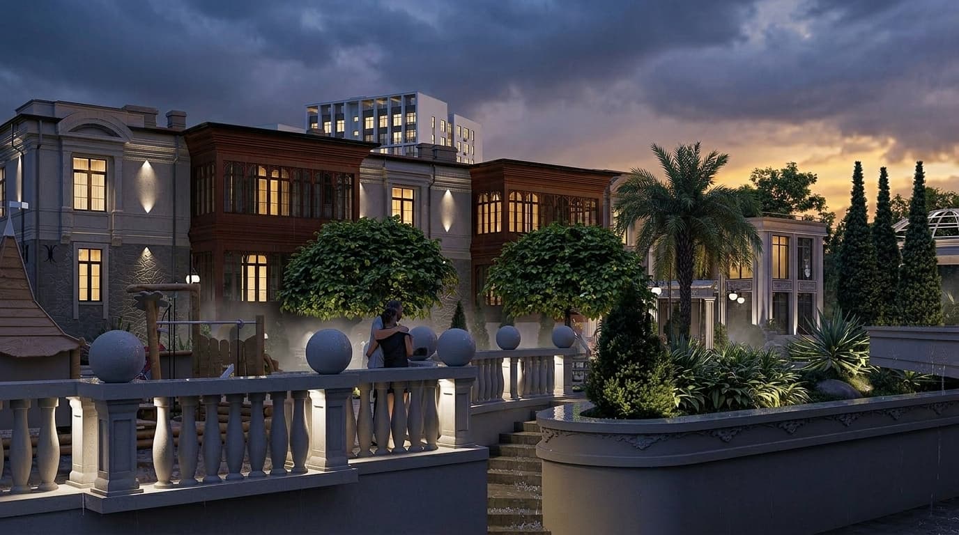 АК Киров рендер 30 — апартаментный комплекс Ялта